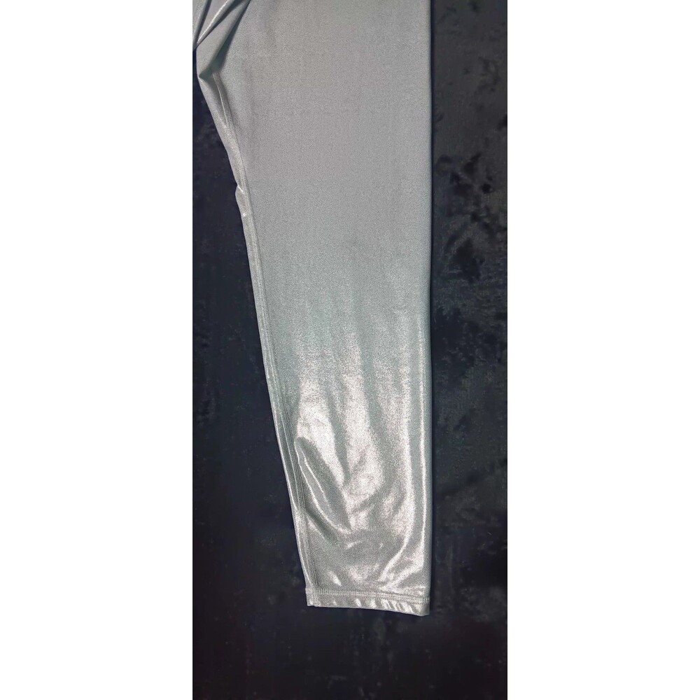 Old Navy Active Powersoft Extra High Rise Leggings 2XL Silver Blue Shimmer Yoga - Picture 6 of 13